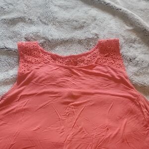 Old Navy Coral Lace Tank Top